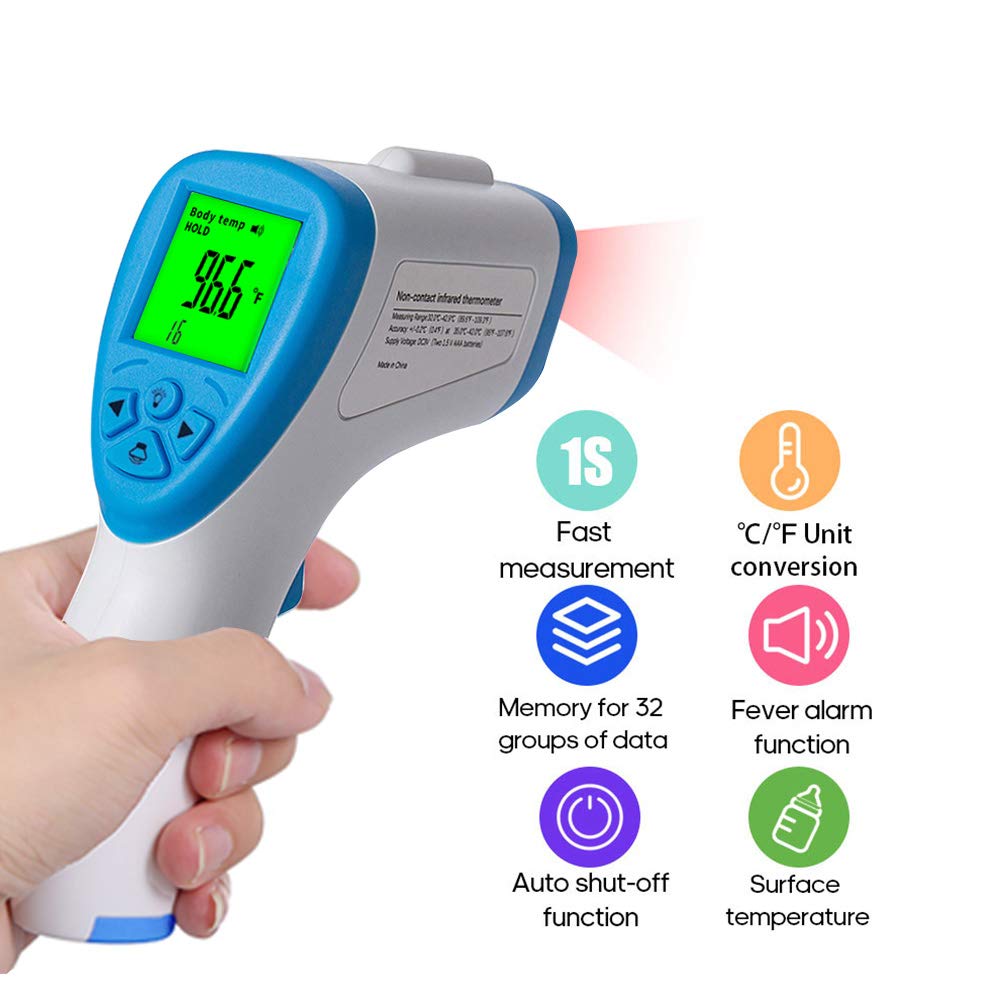 Infrared Digital Thermometer, Non-Contact, Quick body surface