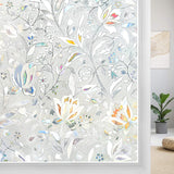 SUGIFT 3D Static Glass Films Window Film Decorative Pattern Design Glass Window Film Privacy Window Covers for Home/Bedroom/Bathroom Window Decor