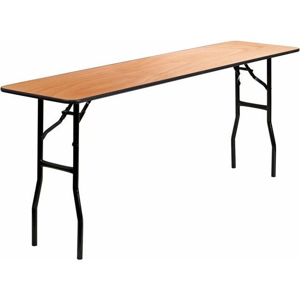 Wood Fold Training Table, Black