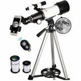 SKONYON Telescope for Kids Beginners Adults, 70mm Astronomy Refractor Telescope with Adjustable Tripod - Perfect Telescope Gift for Kids