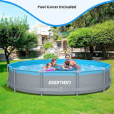 12 ft. x 30 in. D Round Soft-Sided Pool with Steel Metal Frame and Pump