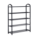 SUGIFT 5-Tier Stackable Shoe Rack, 15-Pairs Sturdy Shoe Shelf Storage , Black Shoe Tower for Bedroom, Entryway, Hallway, and Closet