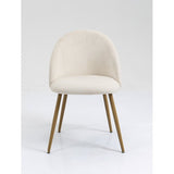 SKONYON Modern Accent Chair, Cream White
