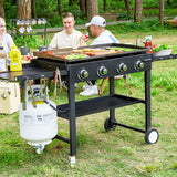 SKONYON 4-Burner Outdoor Propane Griddle Cooking Station