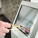 Antimicrobial Keychain Tool with Bottle Opener Brass Hygiene Door Opener (2 Pack)