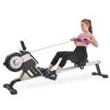 Magnetic Rowing Machine with Magnetic Tension System, LED Monitor and 9-level Resistance Adjustment Fitness Equipment for Home Gym
