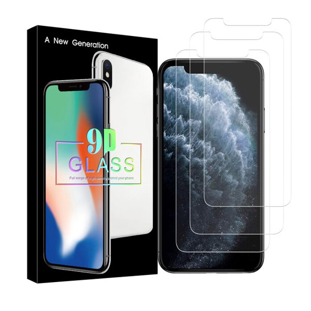 Apple iPhone 11 / XR Tempered Glass Screen Protector Film Cover, Anti-Scratch, Anti-Fingerprint, Bubble Free, Clear, In Retail Box (3-PACK)