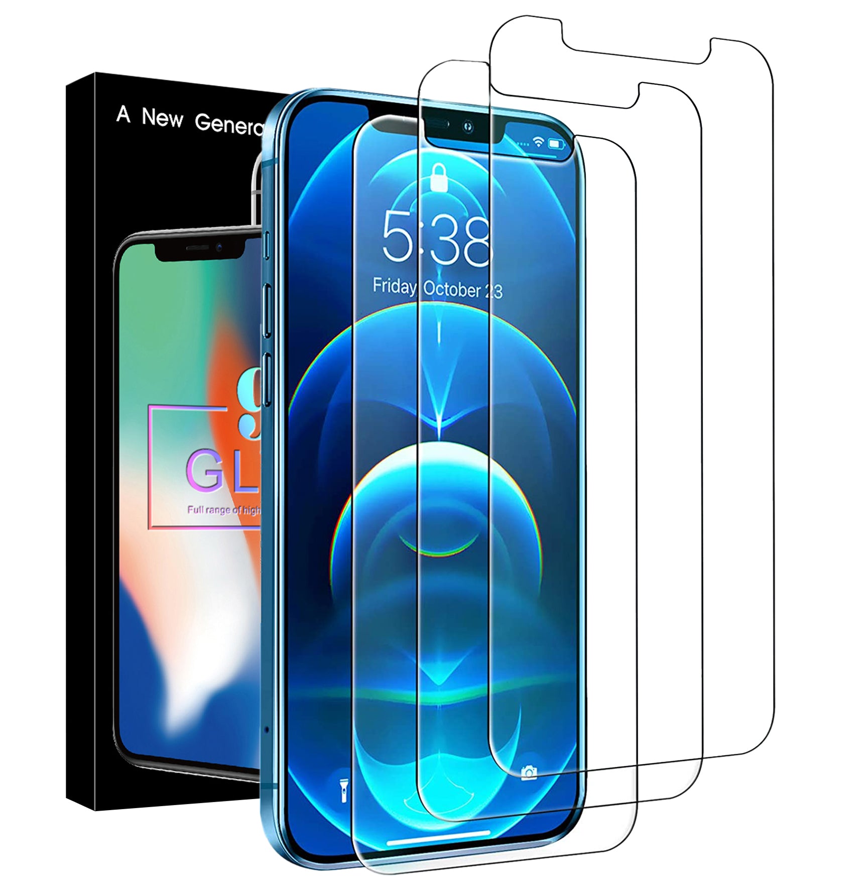 Compatible with iPhone 12 Pro Max Screen Protector, Screen Protector for iPhone 12 Pro Max 6.7 inches 2020-3Pack