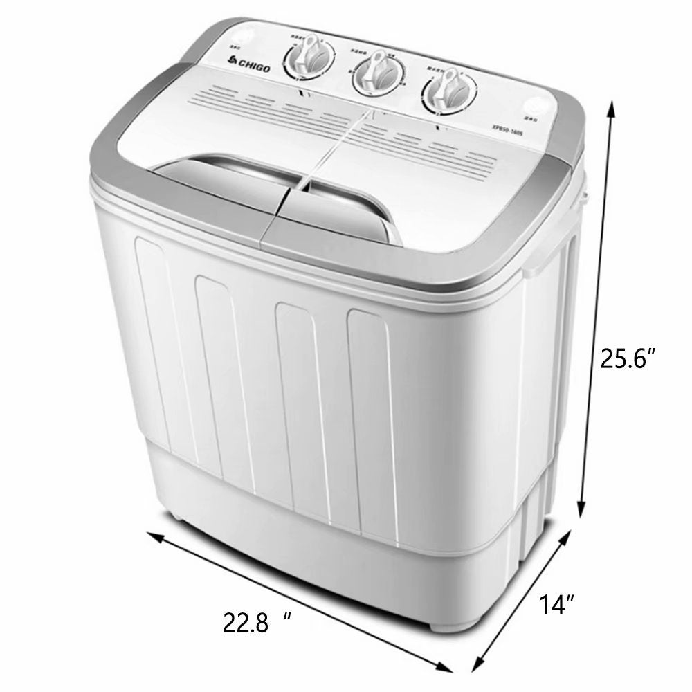 Washing Machine Compact Mini Twin Tub 8lbs Washing Machine Washer Spinner