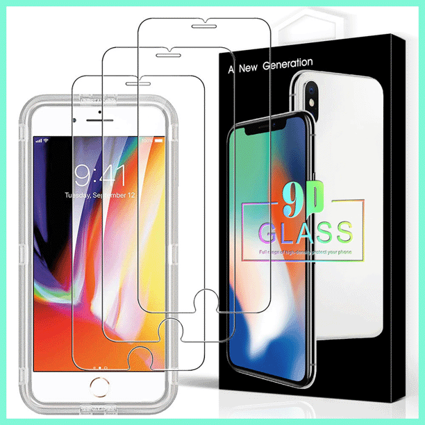 SUGIFT Screen Protector for iPhone 8 Plus / iPhone 7 Plus Anti Scratch Work with Most Case 6.1 inch 3 Pack