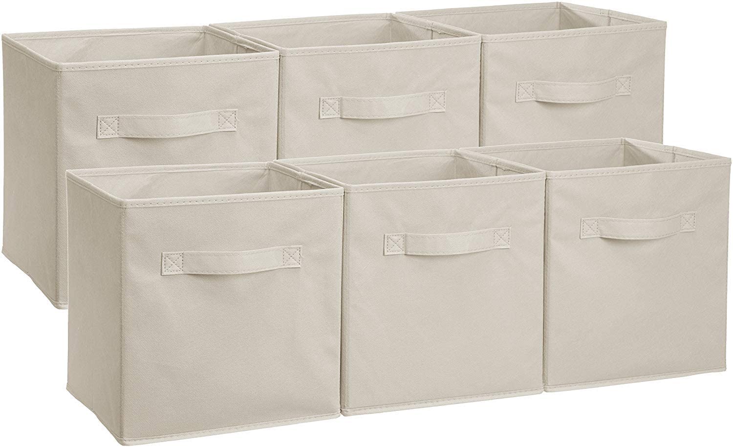 SUGIFT Collapsible Fabric Cube Storage Bins Cloth Baskets Set of 6