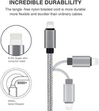 4Pack[3/6/6/10ft] Nylon Braided iPhone Cable&Syncing Long Cord Compatible iPhone 11Pro Max/11Pro/11/XS/Max/XR/X/8/8P/7 and More