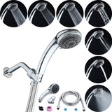 Handheld Shower Head High Pressure 7 Function Massage Spa Detachable Hand Held Showerhead, hose included