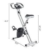 SKONYON Folding Magnetic Upright Exercise Bike with Pulse
