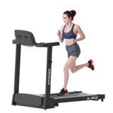 Black 1.0HP Electric Motorised Folding Running/Walking Fitness Treadmill Machine with LED Display