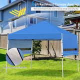 17 ft. x 10 ft. Blue Pop-Up Canopy with Adjustable Instant Sun Shelter and Carrying Bag