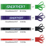 SKONYON Pull Up Assist Bands, Resistance Bands Set, Workout Bands, Heavy Duty Exercise Bands for Body Stretching, Powerlifting