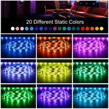 LED Light Strip, 16.4ft RGB LED Light Strip 5050 LED Tape Lights, Color Changing LED Rope Lights with Remote for Home