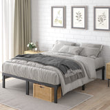 SKONYON 14 Inch Heavy Duty Metal Platform Bed Frame Queen Size