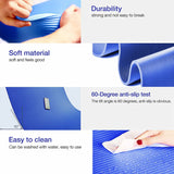 SKONYON Yoga Mat, All-Purpose 2/5-Inch High Density Foam Exercise Yoga Mat Anti-Tear with Carrying Strap, Blue