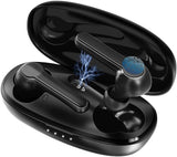 Wireless Earbuds Headset Bluetooth 5.0 Headphones IPX5 Waterproof in-Ear Sport Earphones with Mic for Running Gym Workout Black