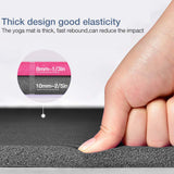 SKONYON Yoga Mat, All-Purpose 2/5-Inch High Density Foam Exercise Yoga Mat Anti-Tear with Carrying Strap, Black
