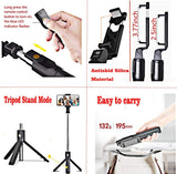 SKONYON Selfie Stick Tripod Remote Shutter TripodMini Extendable Aluminum Cell Phone Stand 270\xc2\xb0 Rotation Portable Tripod