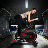 SKONYON Upright Exercise Bike, Aerobic Magnetron Exercise Bike with 22-Pound Flywheel