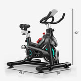 Adjustable Exercise Bike, Stationary Bicycle Aerobic Exercise With LCD Display and Water Bottle Cage