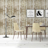 Wood Peel Distressed Wood Grain Self-Adhesive Peel-Stick Wallpaper??Brown