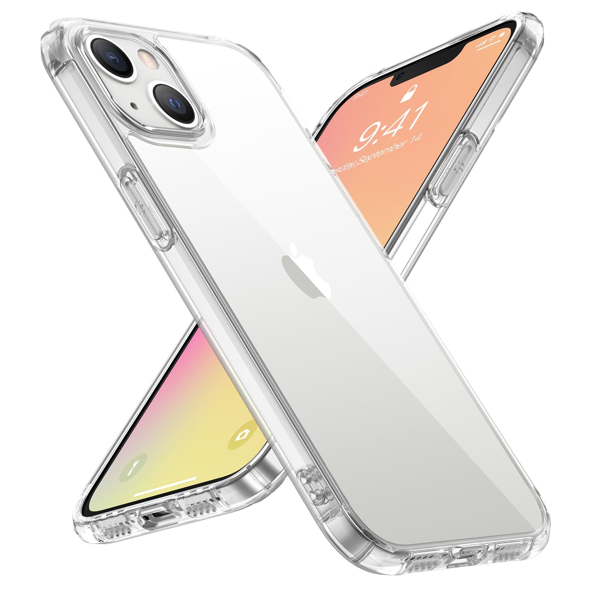 SUGIFT Rugged Phone Case for iPhone 13, Clear