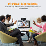 Webcam with Microphone, Webcam 1080P HD USB Computer Webcam Plug and Play
