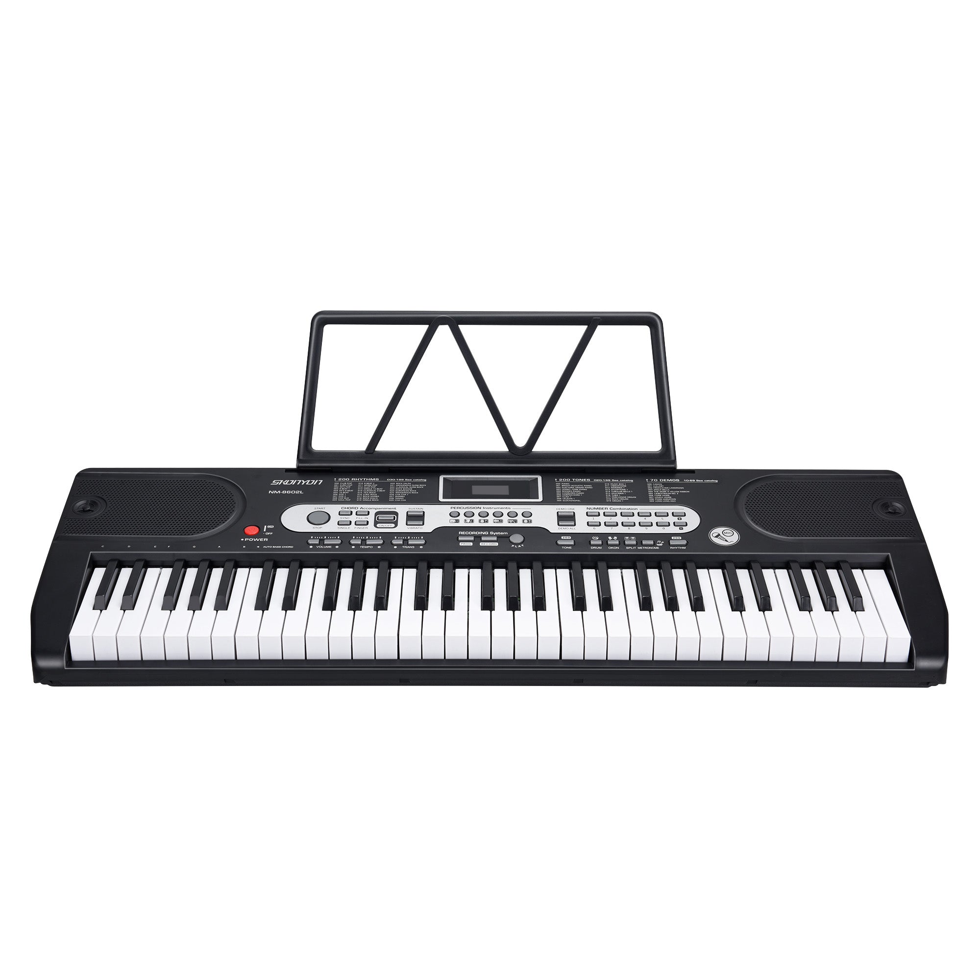 SKONYON Piano Keyboard 61 Key Portable Electric Keyboard