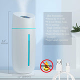 SKONYONPortable Mini Humidifier for Travel and Small Room with Breathing Color LED Night Lights, Auto Shut-Off (White)