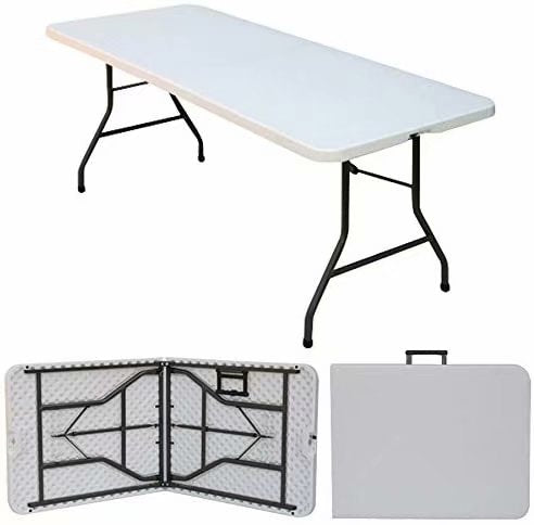 White Plastic Folding Portable Bench for Indoor, Outdoor Picnic Bench, 6 Feet U8