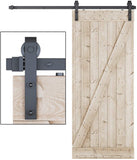 8ft Heavy Duty Sliding Barn Door Hardware Kit(J Shape)