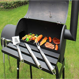 SKONYON Outdoor BBQ Grill Charcoal Barbecue Pit Patio Backyard Meat Cooker Smoker