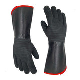 Barbecue Grill Gloves, Heat and Oil-Resistant Neoprene Oven Mitts, Long Waterproof Non-Slip Potholder