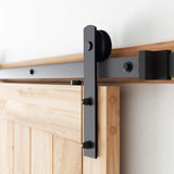 8ft Heavy Duty Sliding Barn Door Hardware Kit(J Shape)