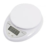 SUGIFT 5000g/1g White Digital Display Kitchen Scale Food Scale