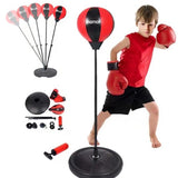 SKONYON Punching Bag For Kids Boxing Set Includes Kids Boxing Gloves And punching bag, Standing Base With Adjustable Stand + Hand Pump - Top Gifting Idea For Boys and Girls Ages 3 - 14 Years Old