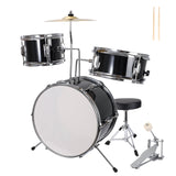 SKONYON 3-Piece Junior Drum Set with Throne, Pedal, Drumsticks