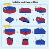 SKONYON Foldable Dog Pet Bath Pool Kiddie Pool for Dogs Cats and Kids