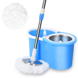 All-In-One Microfiber Spin Mop and Bucket Floor Cleaning Systemwith 2 Replacement Microfiber Mop Heads