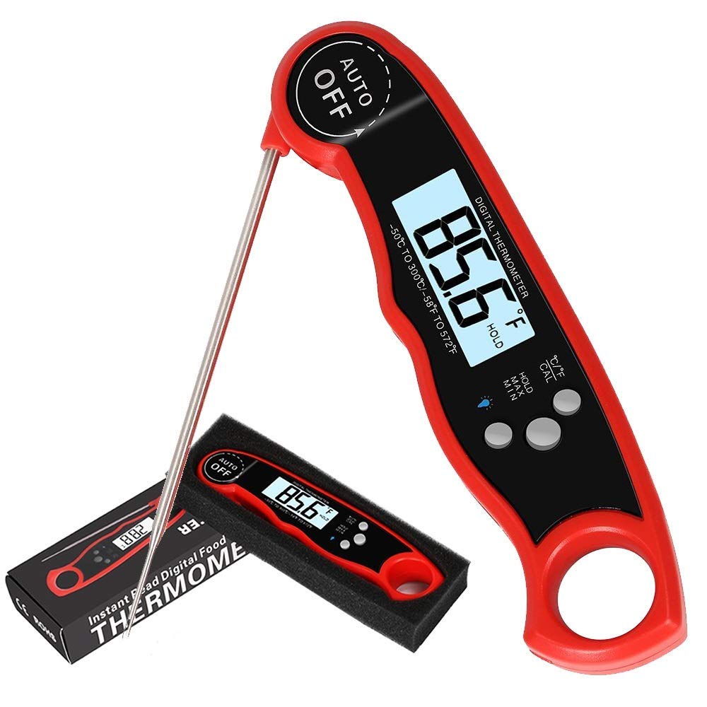 Meat Thermometer, Instant Read Thermometer Digital Meat Thermometer with  Can Opener, 2 in 1 Kitchen Thermometer with Probe, Backlight, Calibration