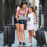 3-Piece Nested Spinner Suitcase Luggage Set with TSA Lock, Black