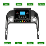 Folding Electric Motorized Treadmill Portable Walking Running Cardio Exercise Fitness Home Gym Black