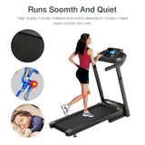 Home Gym Smart Fitness Equipment Foldable Motorized Treadmill 5" LCD Display with Air Spring, Manual Incline, MP3