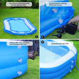 SKONYON Inflatable Swimming Pool for Kids and Adults Above Ground Pools