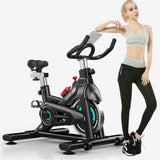 Adjustable Exercise Bike, Stationary Bicycle Aerobic Exercise With LCD Display and Water Bottle Cage